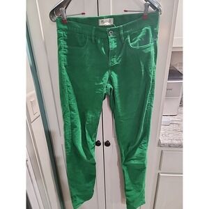 Madewell Pants‎ Womens Sz 28x32 Green Rail Straight Corduroy Slim Leg Casual